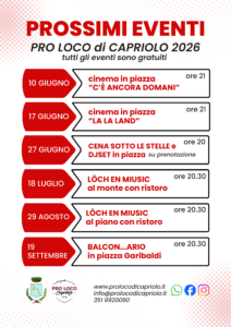 Programma eventi estate 2026
